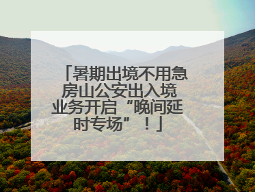 暑期出境不用急 房山公安出入境业务开启“晚间延时专场”！